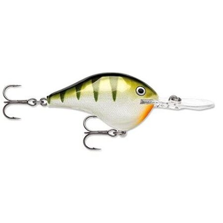 Rapala DivesTo 8, Balsa, 2 38 Oz, Running Depth 8', Vmc 5 Trebles, Yellow Perch DT08YP